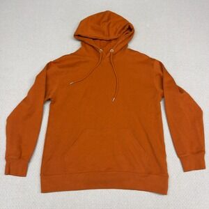 Arrive Guide Burnt Orange Ring Spun Cotton Hoodie Mens M Pullover Sweatshirt